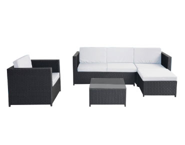 Salon jardin 1 pouf 1 fauteuil 1 table basse Salon jardin 1 pouf 1 fauteuil 1 table basse