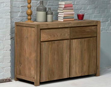 Buffet 2 portes et 2 tiroirs Drift teck recyclé Buffet 2 portes et 2 tiroirs Drift teck recyclé