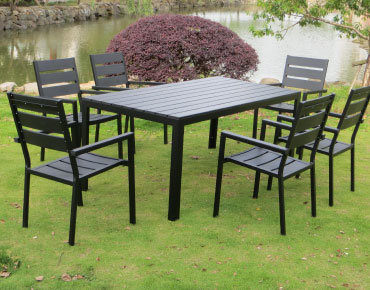 Table de jardin 6 places en polywood TIGUANA