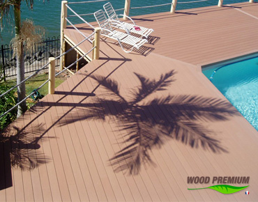 Bois composite WOOD PREMIUM pour plages piscine et terrasses
