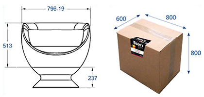 Dimensions fauteuil Boon s