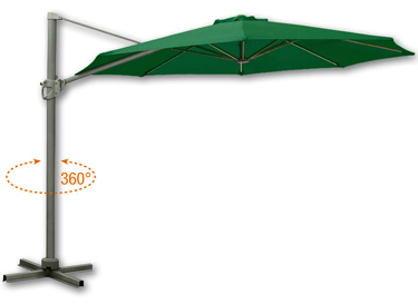 Parasol hexagonal déporté Cyclades vert<br />
